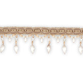 Chaton Tassel Fringe—Ribbon 1"Inches—Champagne —Length 1.25 Inches—Width: 4.5 inche—Sold by the Yard—Sold by the Yard — Nationwide Shipping Available